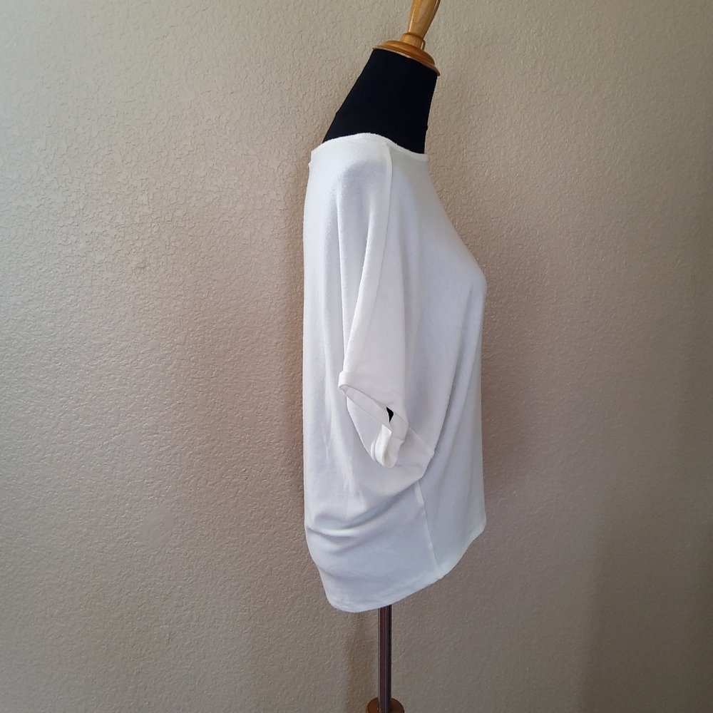 Michael Stars Verna Dolman Sleeve Knit Sweater Top White Size S NWT - Picture 4 of 9